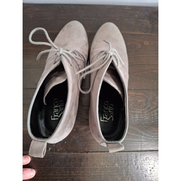 EUC Franco Sarto Annabelle Gray Wedge Bootie/Sz. 9M - Picture 8 of 9